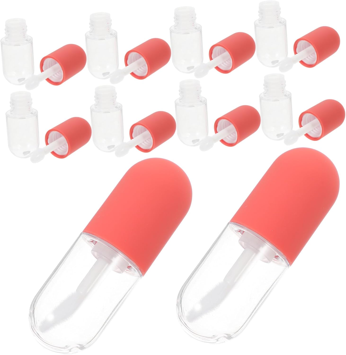 Happyyami 10Stücke Leere Lippenbalsamflaschen Nachfüllbare Lipgloss Tube Kosmetikbehälter und Auslaufsichere Flaschen für DIY Lippenpflege mit Innenseite